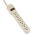 Innovera Six-Outlet Power Strip, 4 ft. Cord, 1-15/16 x 10-3/16 x 1-3/16, Ivory IVR73304